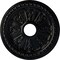 Ekena Millwork Raymond Ceiling Medallion (Fits Canopies up to 5 1/8"), 18 1/8"OD 3 5/8"ID x 1 1/8"P, Jet Black CM18RABLF - alternate 1